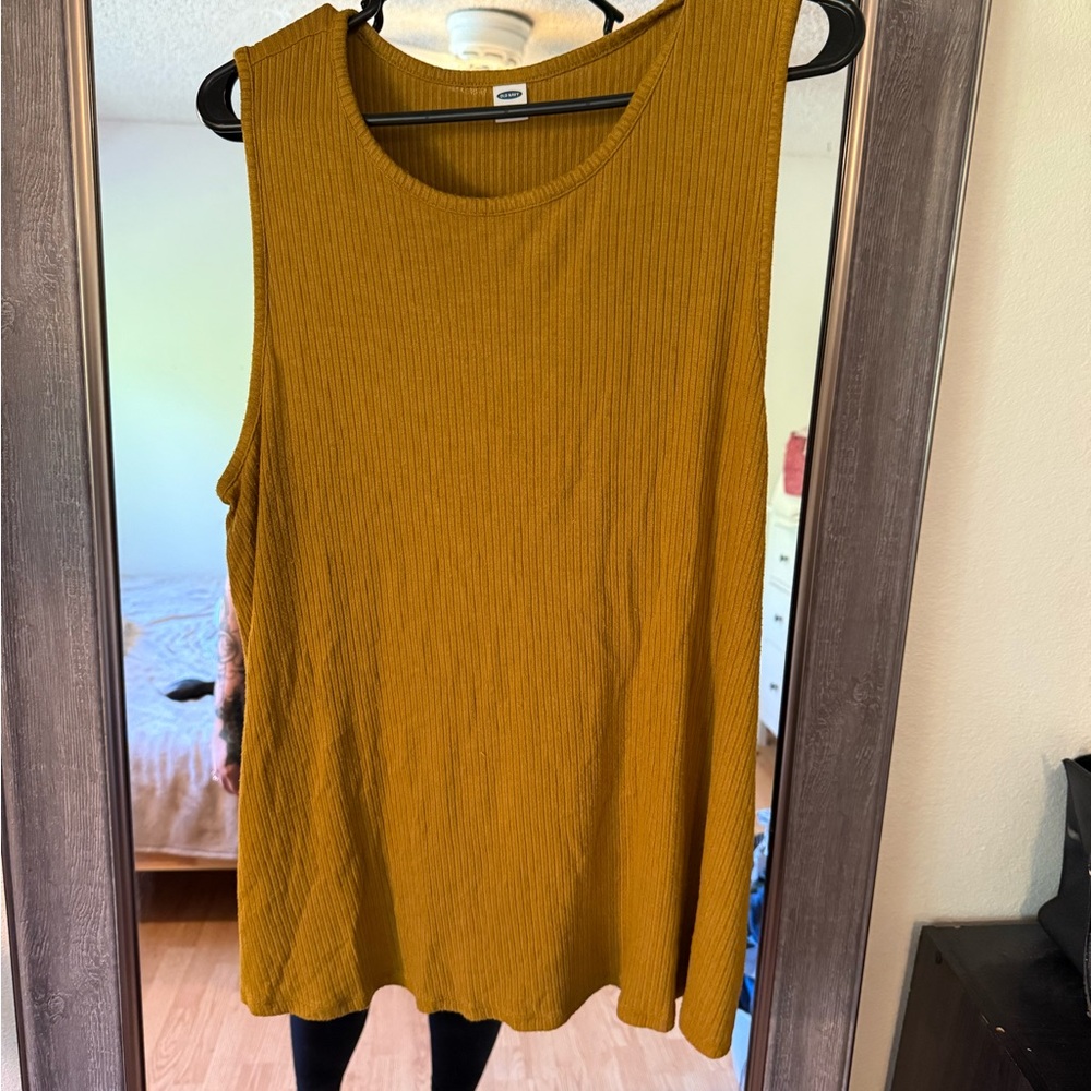 Old Navy Mustard Ribbed Top - Picture 2 of 4